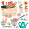 StitchesandTweed Wooden Little Garden Toy, Children Montessori Play Pretend Gardener Simulation Plants Toy for Kids Toddler