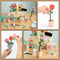 StitchesandTweed Wooden Little Garden Toy, Children Montessori Play Pretend Gardener Simulation Plants Toy for Kids Toddler