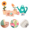 StitchesandTweed Wooden Little Garden Toy, Children Montessori Play Pretend Gardener Simulation Plants Toy for Kids Toddler