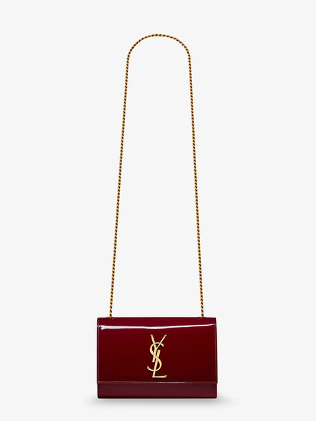 Saint Laurent Kate patent leather crossbody bag - Redgrenat