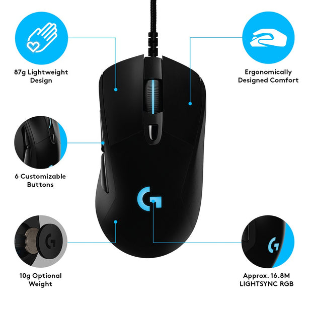 Logitech G403 Hero Wired RGB Gaming Mouse