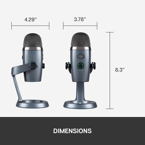 Logitech For Creators Blue Yeti Nano Premium USB Mic for Recording, Streaming, Gaming, Podcasting on PC and Mac, Condenser Microphone with Blue VO!CE Effects, Cardioid and Omni, No-Latency Monitoring