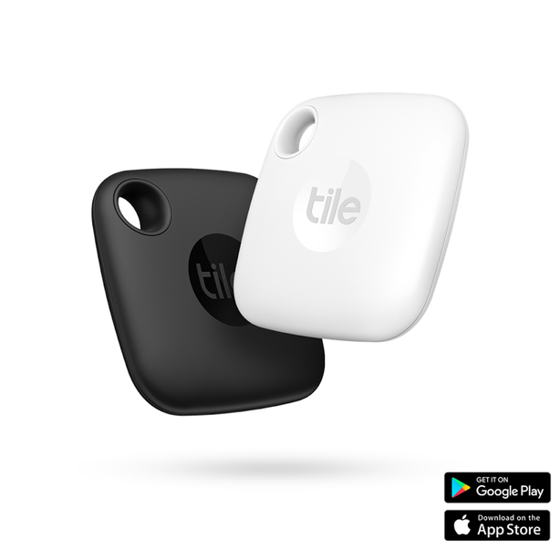 Tile Mate Bluetooth Tracker For Keys - Black And White, 2 Pack (2022)