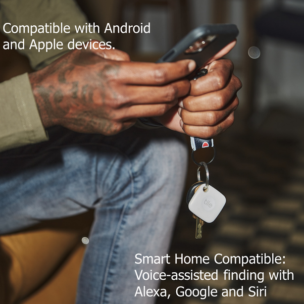 Tile Mate Bluetooth Tracker For Keys - Black And White, 2 Pack (2022)