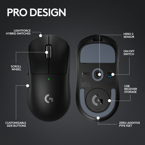 Logitech G Pro X Superlight 2 Gaming Mouse Black
