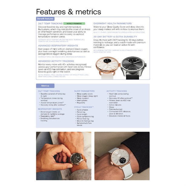 Withings HWA10, All-Int ScanWatch 2 Sand 38mm