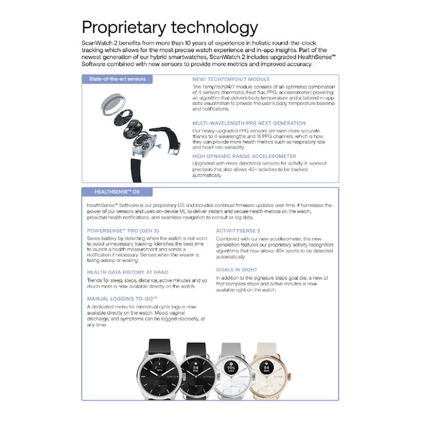 Withings HWA10, All-Int ScanWatch 2 Sand 38mm