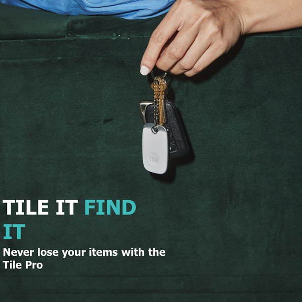 Tile Performance 2-Pack Bluetooth Tracking Devices - Black, (1 Pro & 1 Slim) (2022)