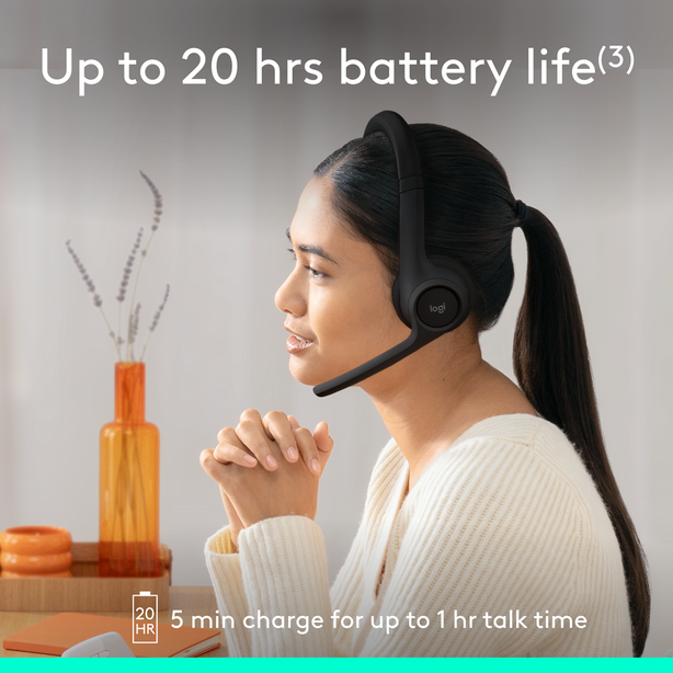 Logitech Zone 300 Bluetooth Wireless Headset Graphite