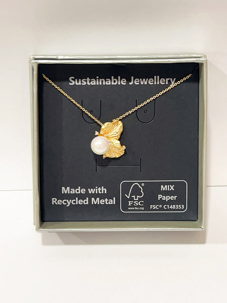 HART Butterfly White Pearl Gold Leaf Jewellery Series
