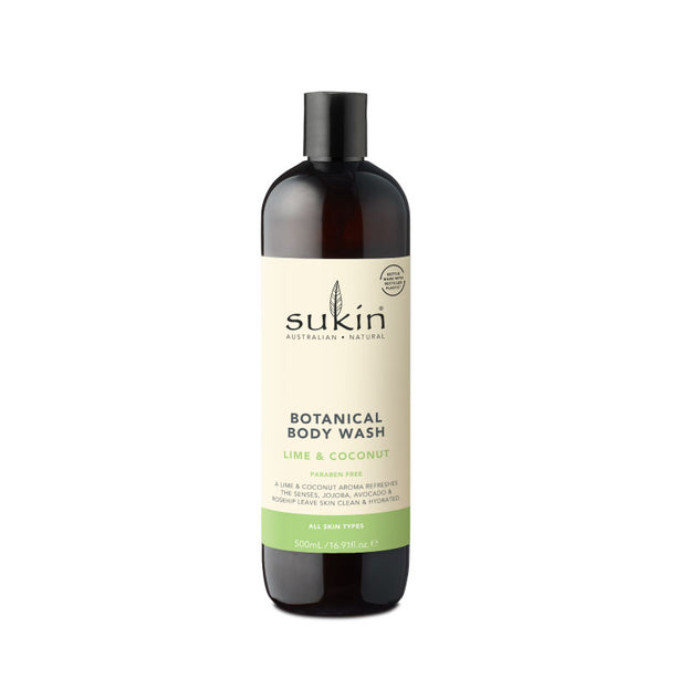 Sukin Botanical Body Wash Lime & Coconut 500ml