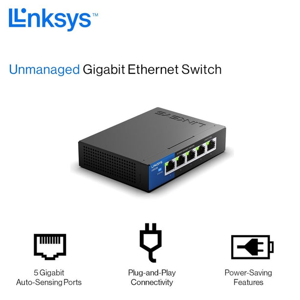 Linksys Lgs105-Ap 5-Port Gigabit Switch - Unmanaged
