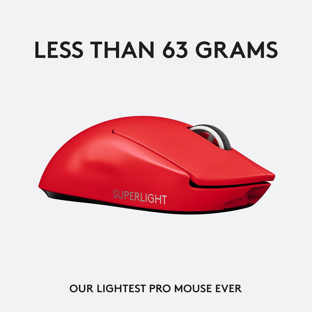 Logitech Pro X Superlight Lightspeed Wireless Gaming Mouse - Red