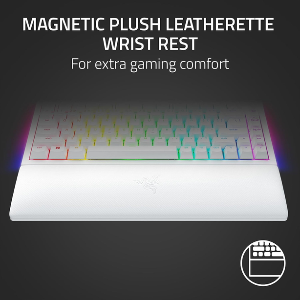 Razer Blackwidow V4 75% - Hot-Swappable Mechanical Gaming Keyboard - White Edition - Us Layout - World Packaging