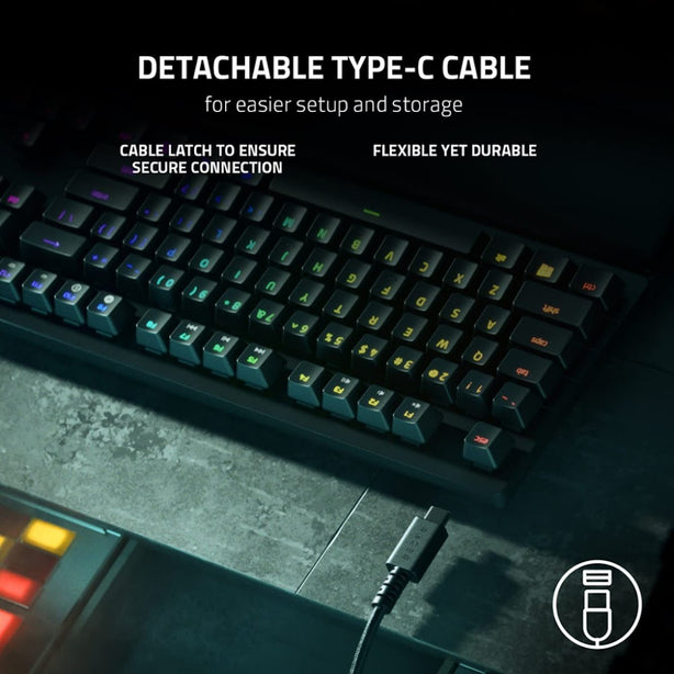 Razer Huntsman V2 Tenkeyless - Wired Optical RGB Mechanical Gaming Keyboard