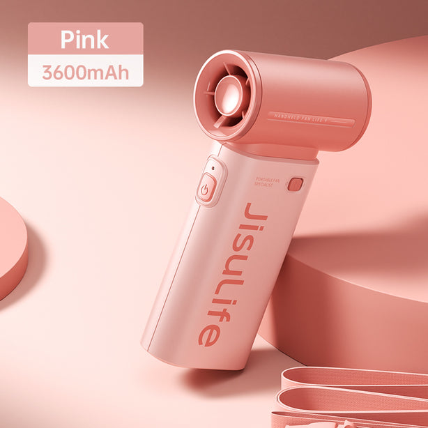 JISULIFE HANDHELD FAN LIFE9 3600MAH-PINK