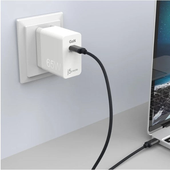 J5Create 65W GAN 1-Port PD USB-C Mini Charger