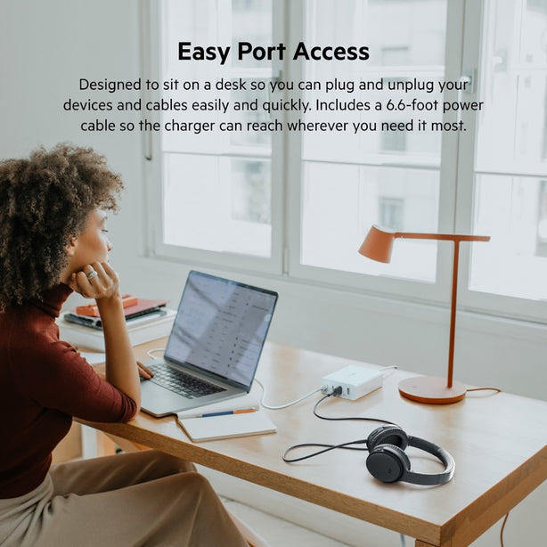 Belkin 108W Usb-C Charger, Gan, 4-Port, 2M Cord