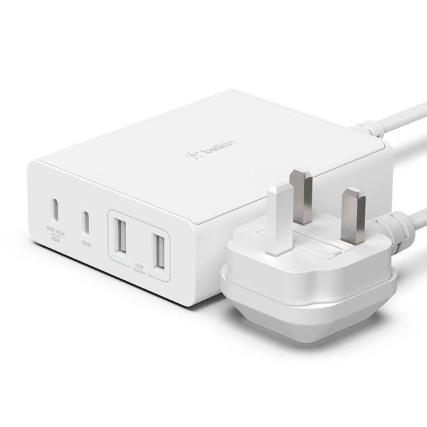 Belkin 108W Usb-C Charger, Gan, 4-Port, 2M Cord