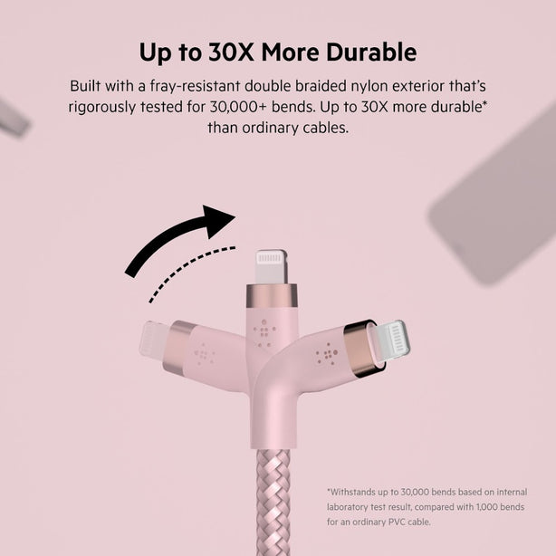 Belkin Usb-C To Lighting, Braid Sil, 1M, White Magnetic Management