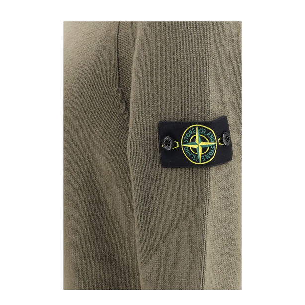 Crewneck Sweater With Logo Patch On Sleeve