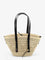 Loewe Paula's Ibiza -Braid raffia and leather shoulder bag - Naturalblack