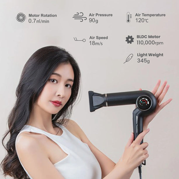 ELECOM Tescom Protect Ionic BLDC Hair Dryer/TD980SG/Light Weight/High Power 1500W/BLDC Motor/Salon Use