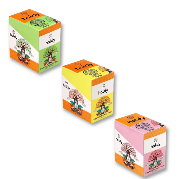 Haldy Sugarfree Turmeric Mints 
(6-Pack Bundle 7: Lemon Peppermint Berries)