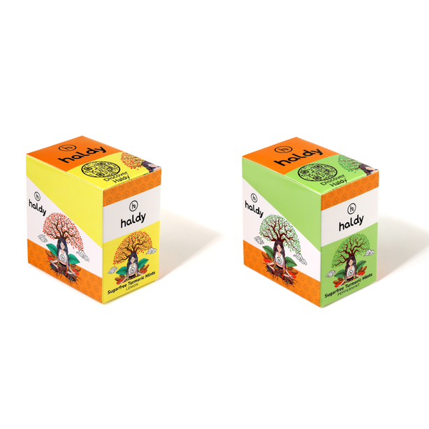 Haldy Sugarfree Turmeric Mints 
(6-Pack Bundle 2: Lemon Peppermint)