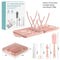 StitchesandTweed Baby Travel Essential - 6 in 1 Bottle Cleaner Kit with Silicone Bottle Brush, Soap Dispenser, Bottle Drying Rack for Home and Travel - Pink