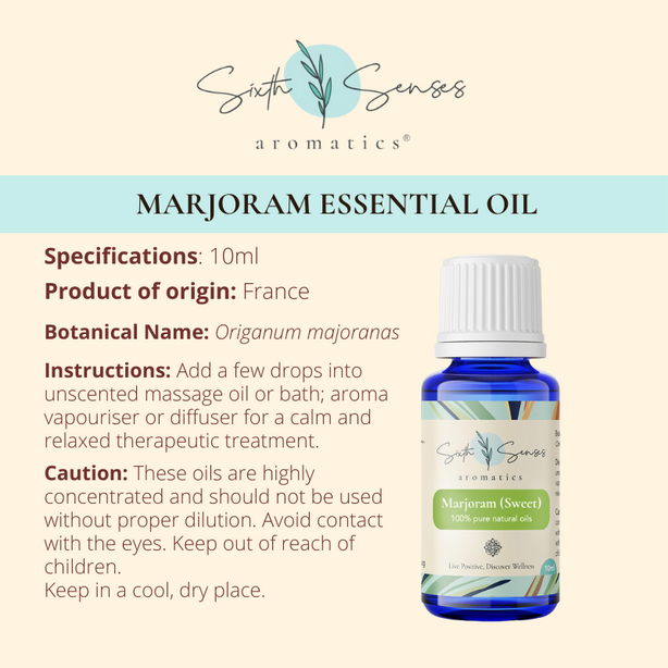 Sixth Senses Aromatics Sweet Marjoram essential oil