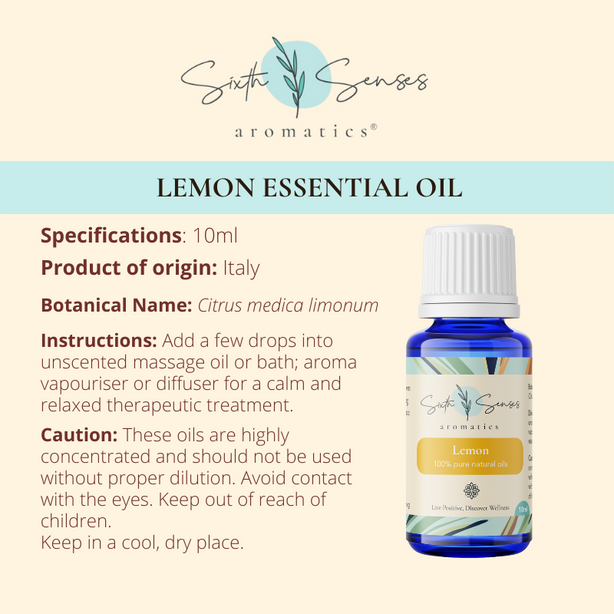 Sixth Senses Aromatics Lemon essential oil