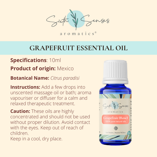 Sixth Senses Aromatics Grapefruit (Rose) essential oil