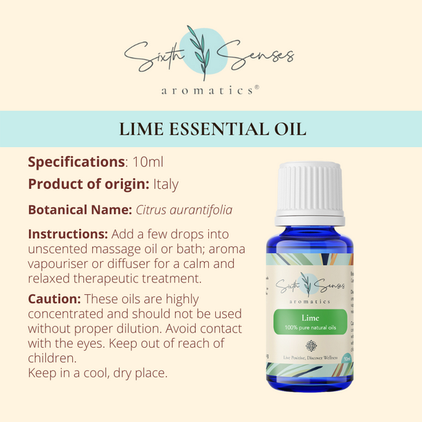 Sixth Senses Aromatics Lime essential oil