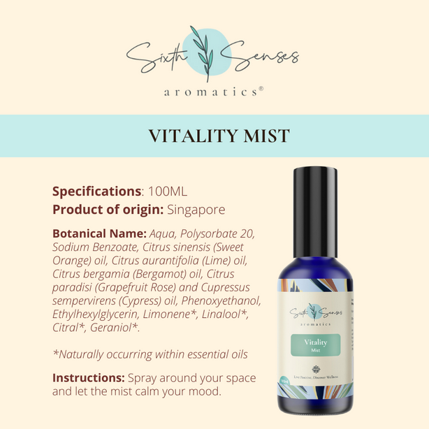 Sixth Senses Aromatics Vitality Mist
