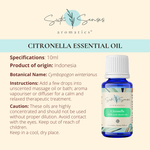 Sixth Senses Aromatics Citronella essential oil