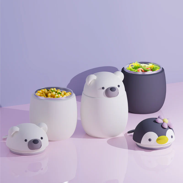 AFC05782 ASOBU Bestie Kids Thermal Food Container - Rabbit | Cute Insulated Lunch Box