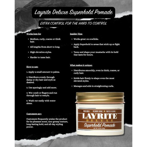 Layrite Superhold Pomade Value Size 297g