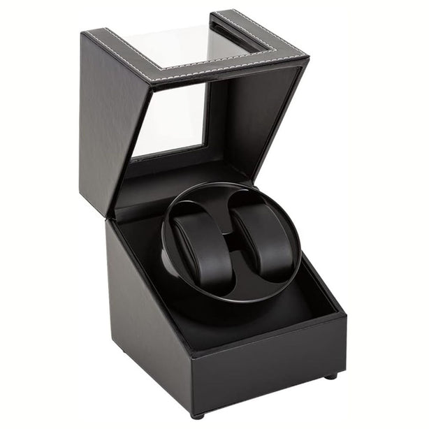 StitchesandTweed Double Automatic Watch Winder - Black