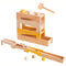 StitchesandTweed Montessori 2 in 1 Wooden Ball Run Tracker, Pound A Ball Drop Toy