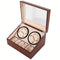 StitchesandTweed Automatic Watch Winder, 4+6 Watches Storage Display Box - Brown