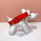 LEASh Pet Collar Biothane - Candy Cane - Red - Gold Hardware