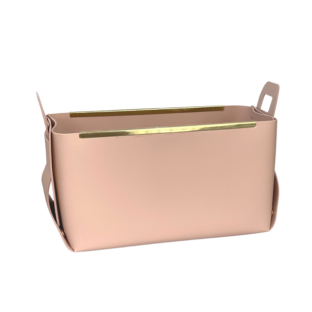 Vegan Leather Storage Basket