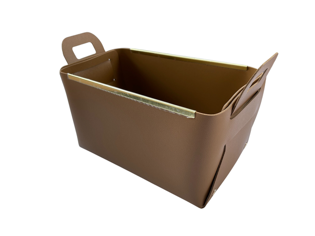 Vegan Leather Storage Basket