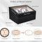 StitchesandTweed Automatic Watch Winder, 4+6 Watches Storage Display Box - Black