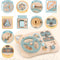 StitchesandTweed Montessori Toy Steering Wheel Wooden Busy Board Sensory Toy
