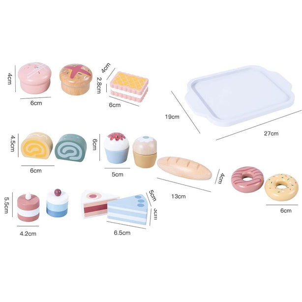 StitchesandTweed Bakery and Dessert Set Pretend Play Toys