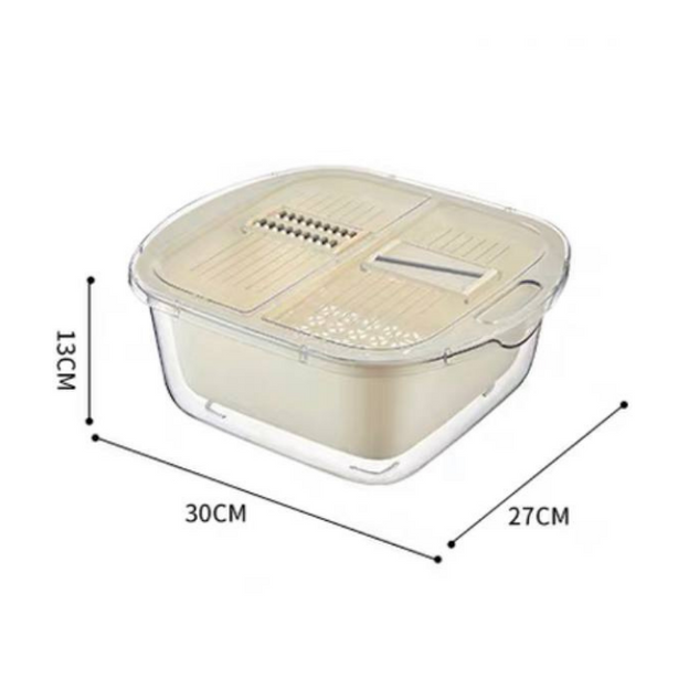 3 in 1 Vegetable Slicer Cutter Drain Basket / Grater Bowl / Strainer / mincer