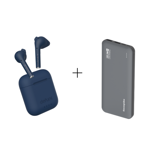 Defunc True Talk True Wireless Earbuds  +  thecoopidea Gummy Pro 2 Powerbank (Bundle Deals)