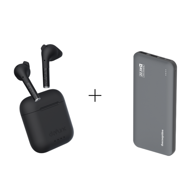 Defunc True Talk True Wireless Earbuds  +  thecoopidea Gummy Pro 2 Powerbank (Bundle Deals)